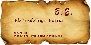 Bárkányi Edina névjegykártya